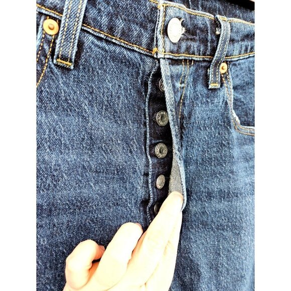Levis 501 Original Fit Womens Sz 31 Button Fly Straight Leg High Rise Blue - Picture 7 of 13